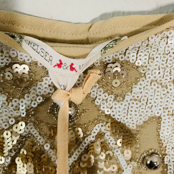 Chelsea & Violet Gold Full Sequin Mini Skirt - Picture 3 of 5